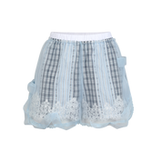 Light Blue Layered Mesh Shorts