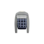 Blue Argyle Logo Equestrian Knit Pullover