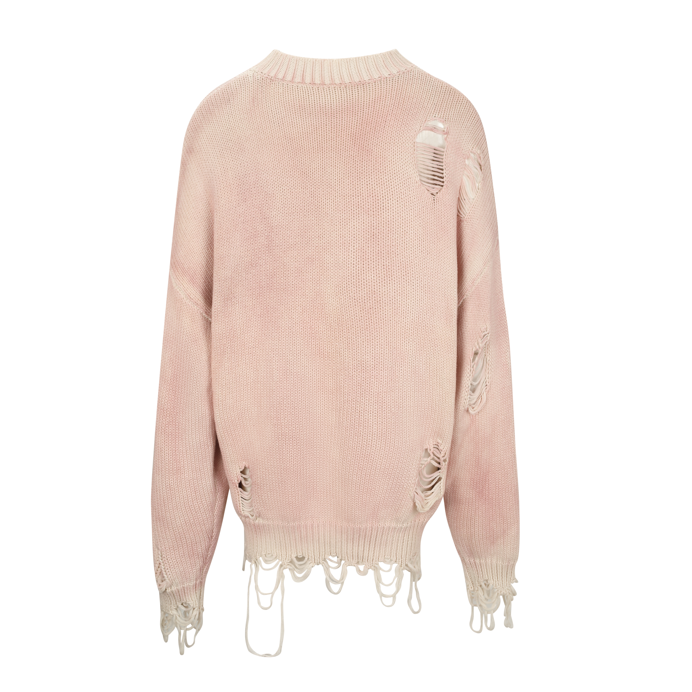 Distressed Dusty Rose Knit Sweater