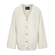White cardigan on a white background